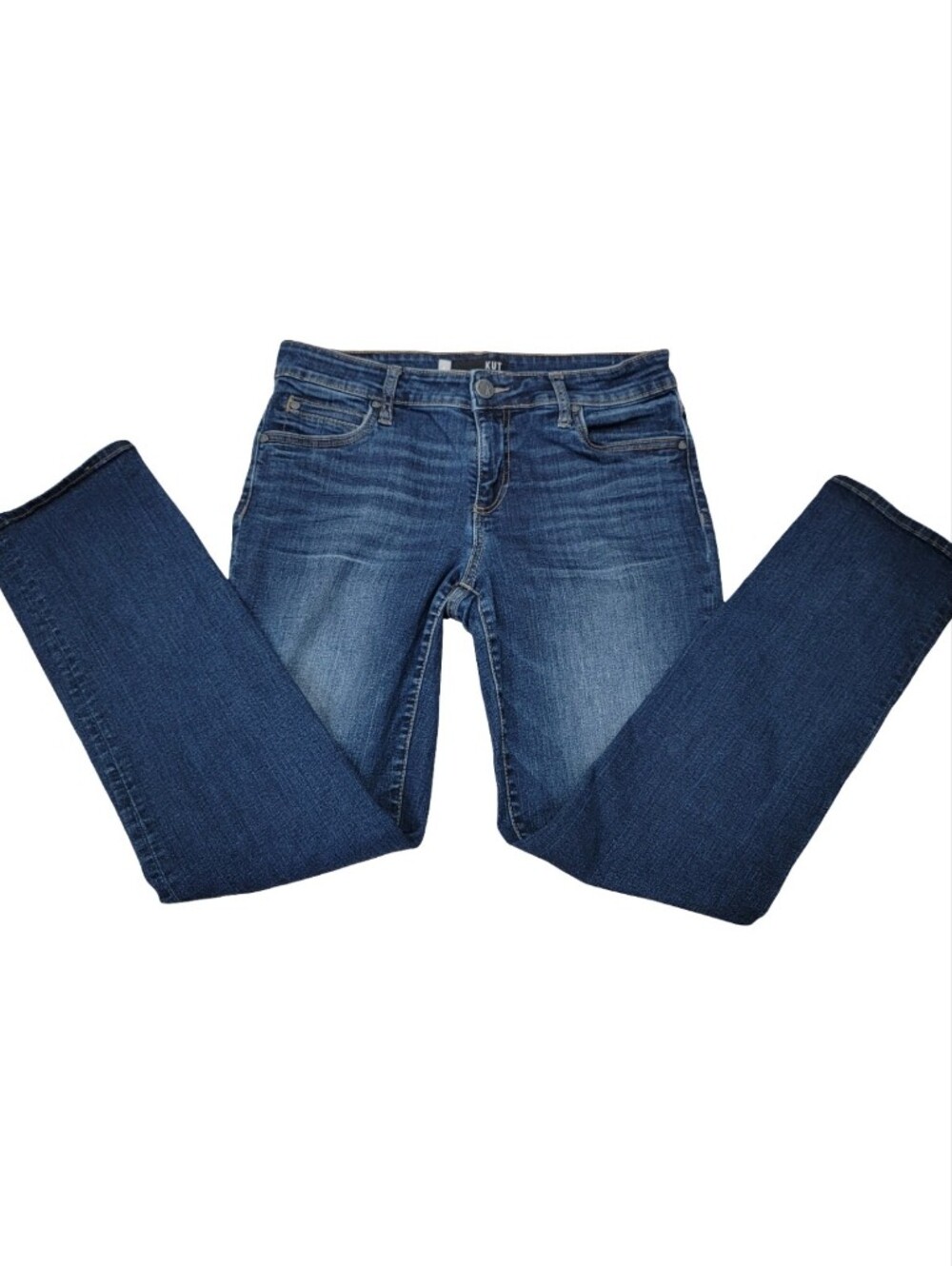 Kut From the Kloth Catherine Boyfriend Jeans Blue Slim Straight Leg Women’s 6 - Picture 15 of 17